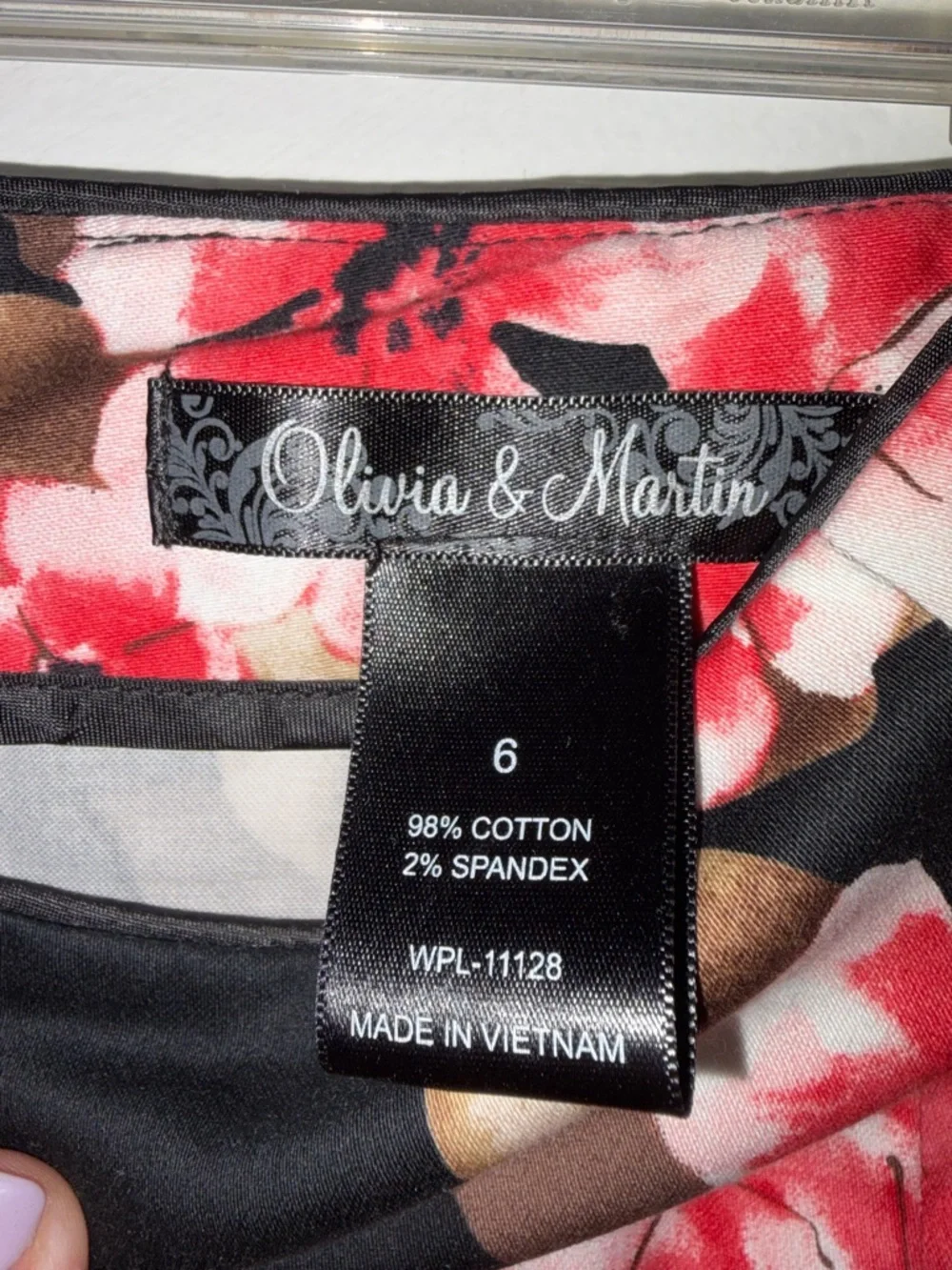 Black Pencil Skirt with Pink Floral Print - Women's Floral Pencil Skirt
